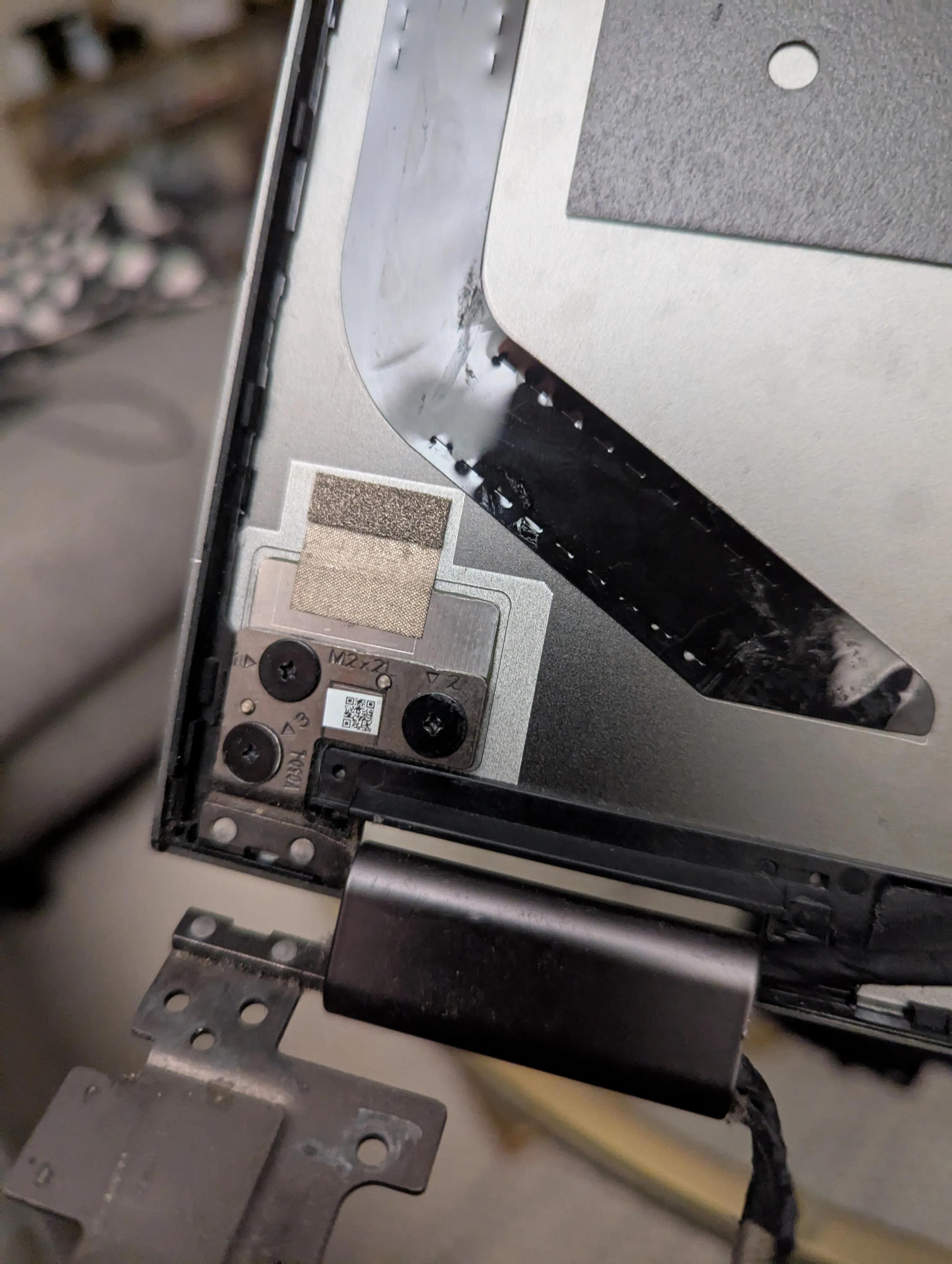Laptop hinge structural repair